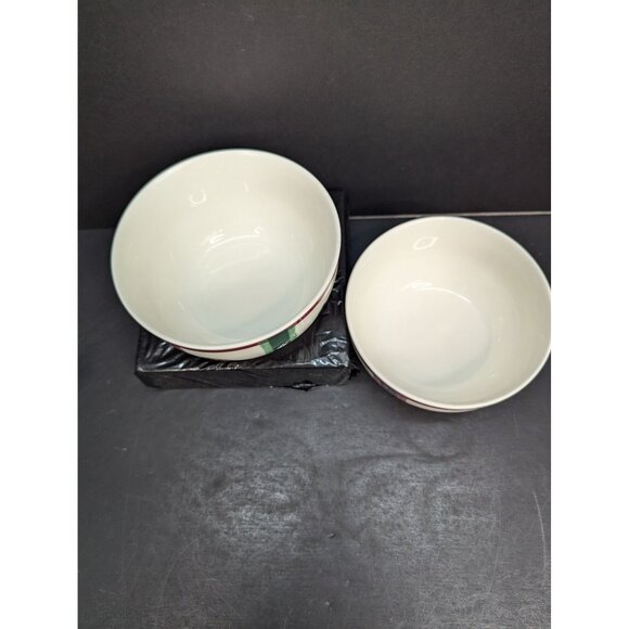 Pfaltzgraff Snow Bear Christmas Theme Deep Cereal Soup Bowl Ceramic Set of 2 - Picture 4 of 7